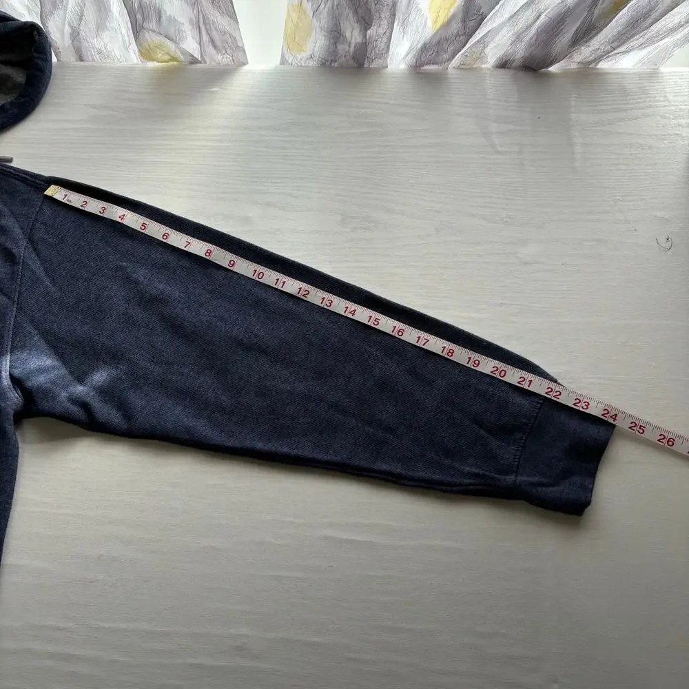 Spalding Blue Heathered Pullover Drawstring Hoodie Size Large